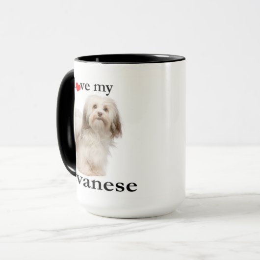 Liebe meine Havanese Tasse (Vorderseite Links)