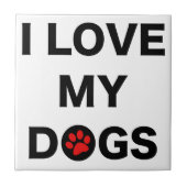 Liebe meine Hunde (b) Fliese (Vorderseite)