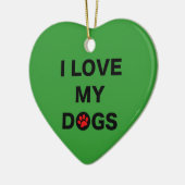 Liebe meine Hunde (b) Keramikornament (Links)