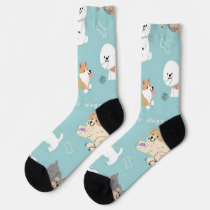 Liebe Meine Hunde Muster Welpen, Socken