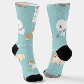 Liebe Meine Hunde Muster Welpen, Socken (Gewinkelt)
