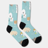 Liebe Meine Hunde Muster Welpen, Socken (Rechts)