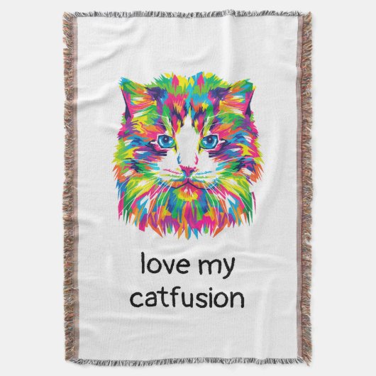 Liebe Meine Katfusionskatzenklatsche Fleece Katzen Decke (Vorderseite Vertikal)
