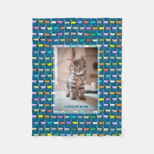 Liebe meine Katze Dein individuelles Katzenbild Te Fleecedecke