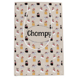 Liebe meine Katze Personalisiert Mittlere Geschenktüte