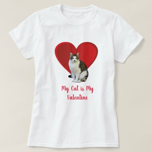 Liebe meine Katze / Valentinstag T-Shirt (Design vorne)