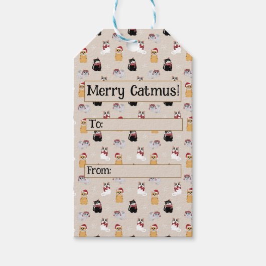 Liebe meine Katzen Geschenkanhänger (Vorderseite)