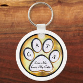 Liebe meine Katzen Schlüsselkette Schlüsselanhänger (Vorderseite)