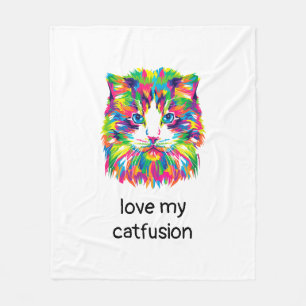 Liebe meine Katzenfusion Katze Weiße Flanelldecke Fleecedecke