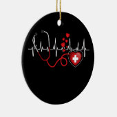 Liebe meine Krankenschwester, glücklicher Valentin Keramik Ornament (Rechts)