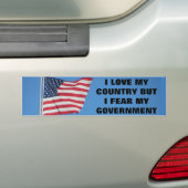 Liebe meine Land-Furcht mein Regierungs-Klassiker Autoaufkleber (Auf Auto)