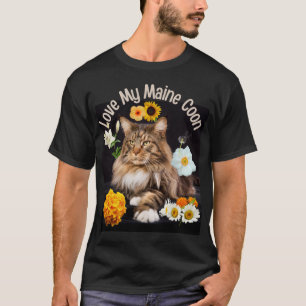 Liebe meine Maine Coon Katzenrasse Liebhaber Desig T-Shirt