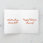 Liebe Meine Mama Feiertagskarte (Innenseite)