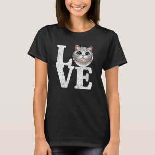 LIEBE Meine Miau Katze Lustig Retro T-Shirt