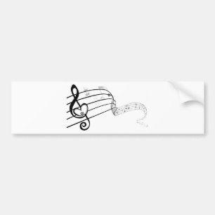 Liebe meine Musik Autoaufkleber