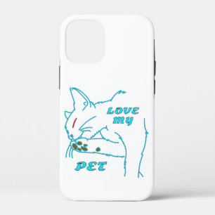 LIEBE MEINE NIEDLICHE AQUA PET CAT Case-Mate iPhone HÜLLE