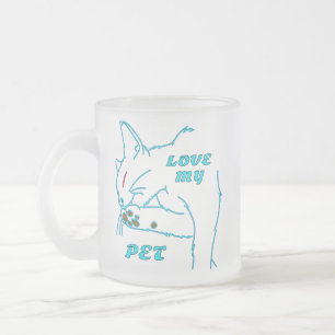 LIEBE MEINE NIEDLICHE AQUA PET CAT MATTGLASTASSE