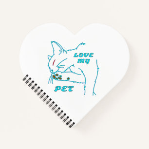 LIEBE MEINE NIEDLICHE AQUA PET CAT NOTIZBLOCK