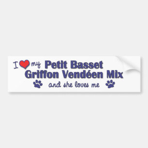 Liebe meine Petit Dachshund Griffon Vendeen Autoaufkleber