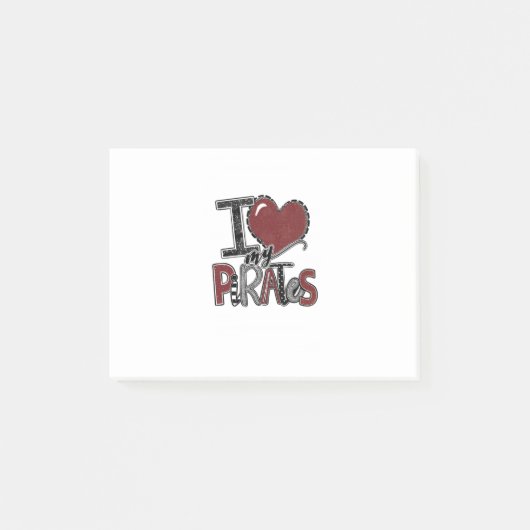 Liebe Meine Piraten Post-it Klebezettel (Vorderseite)