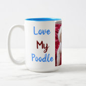 Liebe Meine Poodle-Kaffee-Tasse Zweifarbige Tasse (Links)