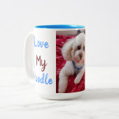 Liebe Meine Poodle-Kaffee-Tasse Zweifarbige Tasse (Vorderseite Links)