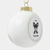 Liebe Meine Ratte Terrier Sock Affen Face Keramik Kugel-Ornament (Links)