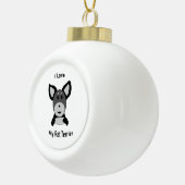 Liebe Meine Ratte Terrier Sock Affen Face Keramik Kugel-Ornament (Rechts)