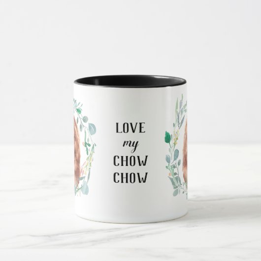Liebe Meine Red Chow Chow Wreath Kaffee Tasse (Zentrum)