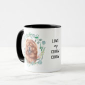 Liebe Meine Red Chow Chow Wreath Kaffee Tasse (Vorderseite Links)