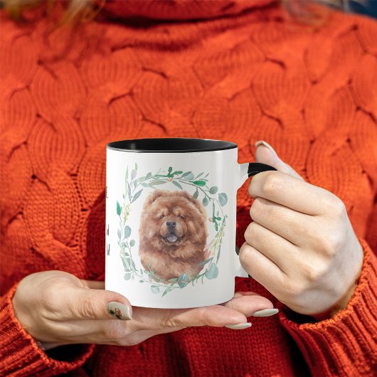 Liebe Meine Red Chow Chow Wreath Kaffee Tasse