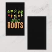 Liebe meine Roots Vegetables Gartengarten Visitenkarte (Vorne/Hinten)