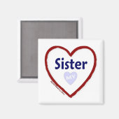 Liebe Meine Schwester Magnet (Vorderseite/Rückseite)