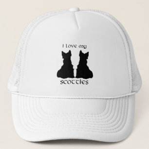 Liebe meine Scotties-Silhouette Truckerkappe