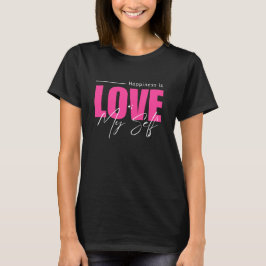 Liebe meine Selbsttypografie Frauen schwarzer T - T-Shirt