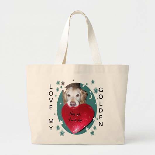 Liebe meine Tasche des goldenen Retrievers (Vorne)