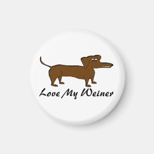 Liebe meine Weiner Hundegeschenke und -kleid Magnet