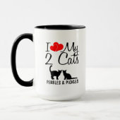 Liebe meine ZWEI Katzen Tasse (Links)
