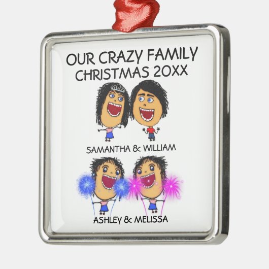 Liebe Meine zwei Töchter Cartoon Weihnachtsschmuck (Links)