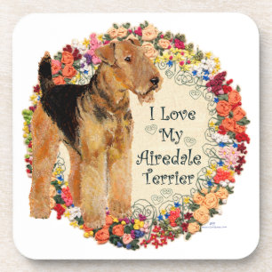 Liebe meinen Airedale Untersetzer