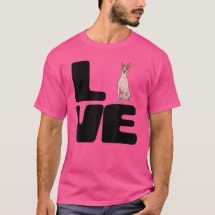 Liebe meinen amerikanischen haarlosen Terrier-Hund T-Shirt