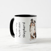 Liebe meinen Australian Shepherd Tasse (Vorderseite Links)