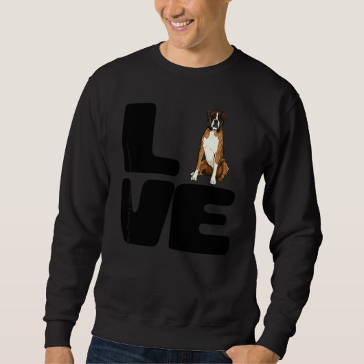 Liebe meinen Boxerhund Sweatshirt (Vorderseite)