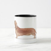 Liebe meinen Dachshund (braun) Tasse (Zentrum)