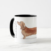 Liebe meinen Dachshund (braun) Tasse (Vorderseite Links)
