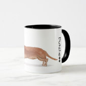 Liebe meinen Dachshund (braun) Tasse (VorderseiteRechts)