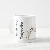 Liebe meinen Dalmatiner  Kaffeetasse (Vorderseite Links)