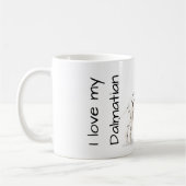 Liebe meinen Dalmatiner  Kaffeetasse (Links)