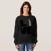 Liebe meinen dalmatinischen Hund Sweatshirt (Vorne ganz)