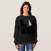 Liebe meinen Draht-Fuchs-Terrier-Hund Sweatshirt (Vorne ganz)